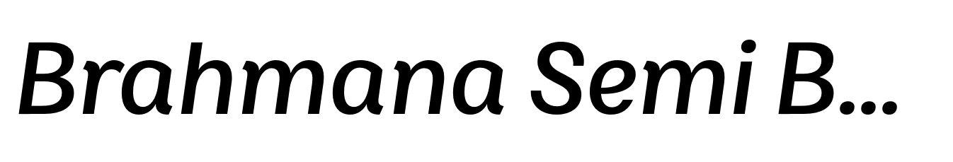 Brahmana Semi Bold Italic